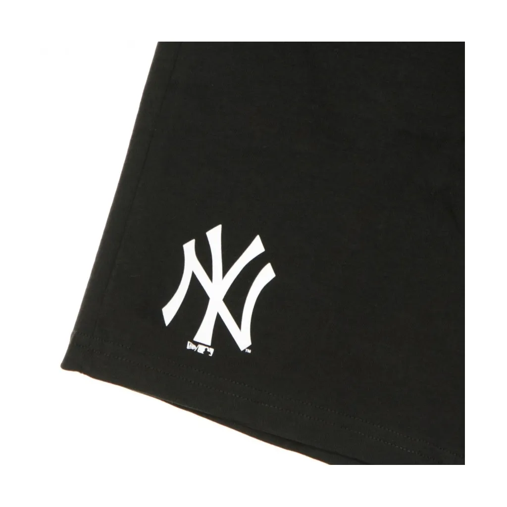 PANTALONE CORTO TUTA MLB LOGO JERSEY SHORT NEYYAN BLACK/WHITE