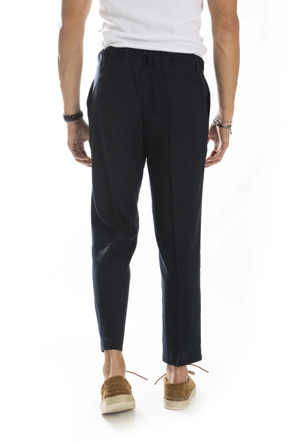 Pantalone In Lino Con Bottone e Coulisse Art. PT192