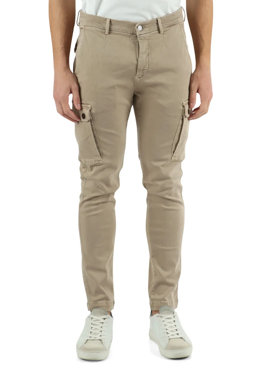 Pantalone jeans JAAN Hyperflex slim fit con tasche cargo