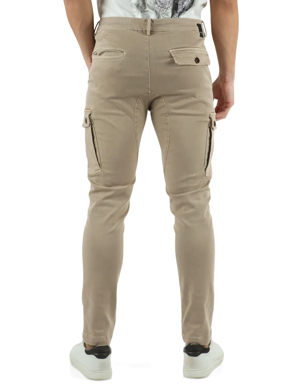 Pantalone jeans JAAN Hyperflex slim fit con tasche cargo