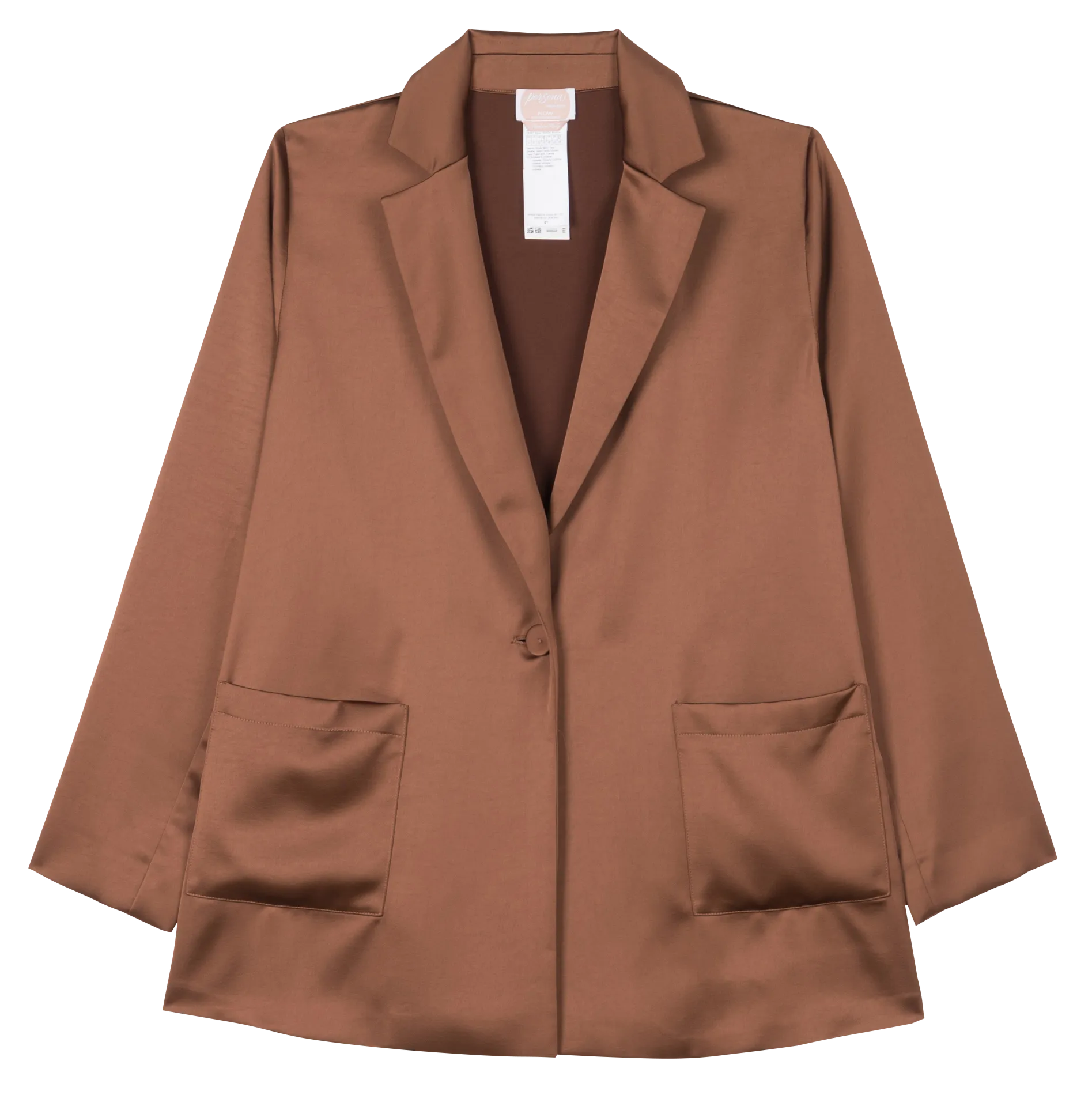  PERSONA by Marina Rinaldi   CAPPA - Giacca con revers satinata | Marrone