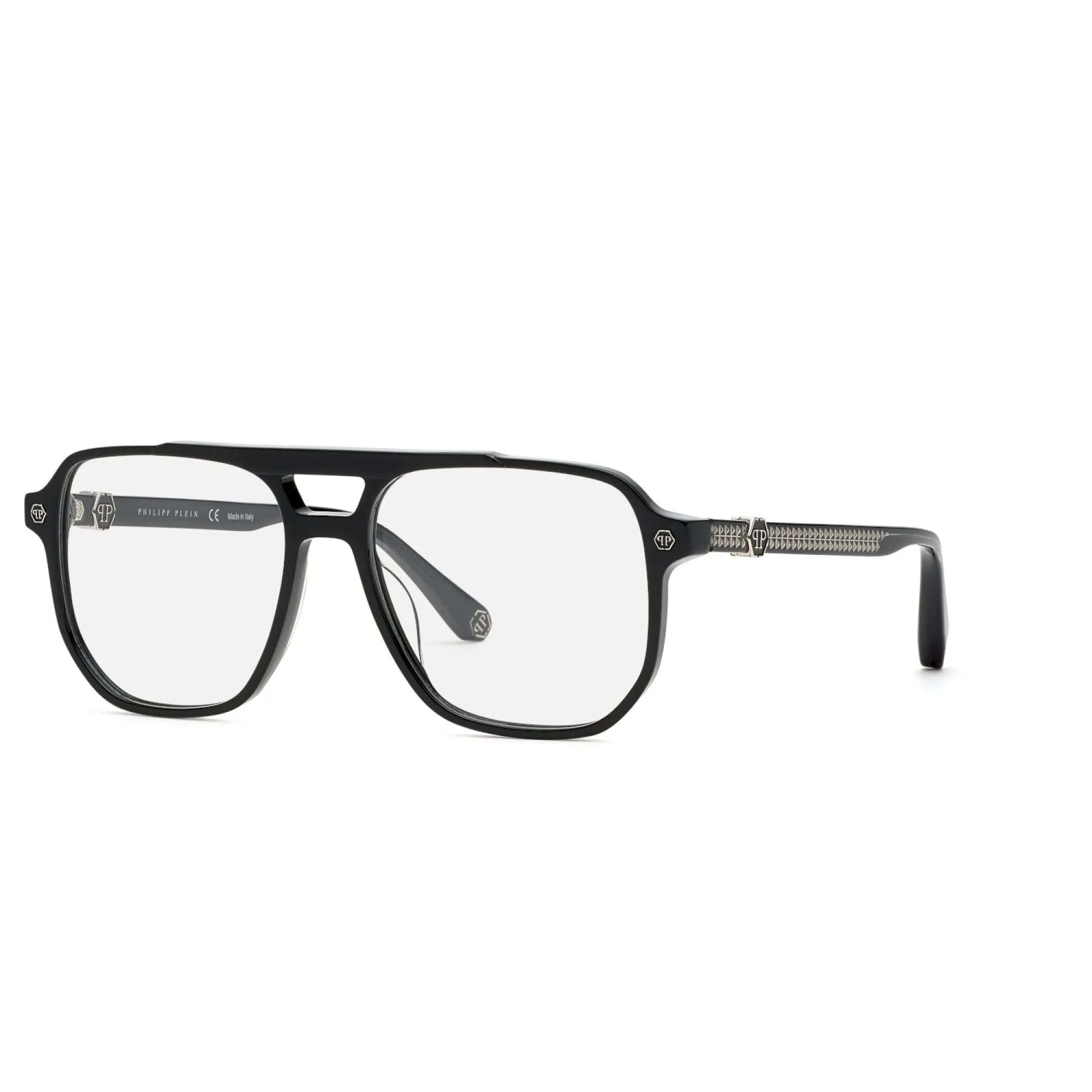   Philipp Plein VPP084M - 0700 Nero Lucido | Occhiale Da Vista Uomo 