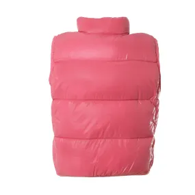 Piumino Gilet Hagi Rosa Bloom E Bianco Bimba