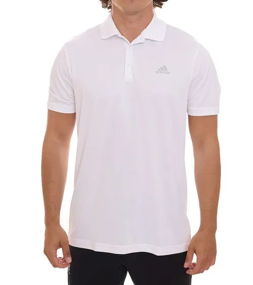 Polo adidas Performance Primegreen da uomo in maglia da golf di qualità piqué GQ3132 bianca