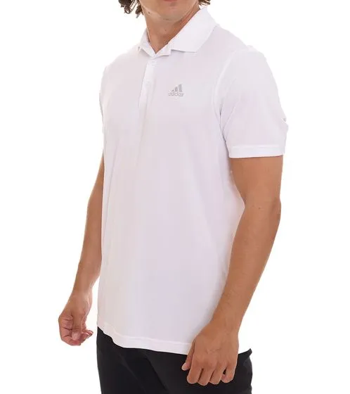 Polo adidas Performance Primegreen da uomo in maglia da golf di qualità piqué GQ3132 bianca