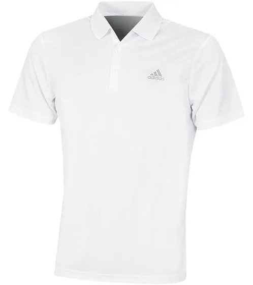 Polo adidas Performance Primegreen da uomo in maglia da golf di qualità piqué GQ3132 bianca