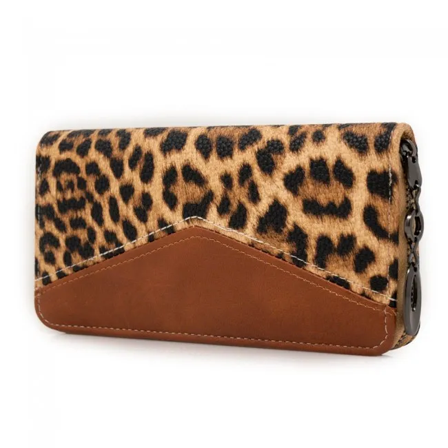 Portafoglio donna grande stampa leopardo