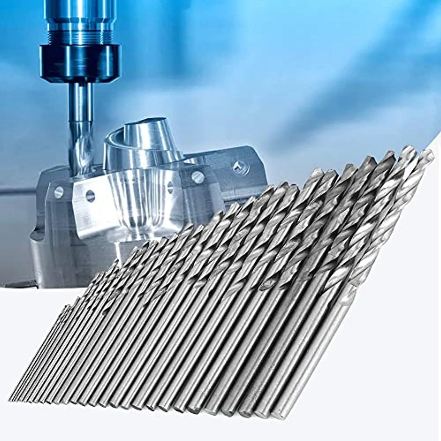 Punta elicoidale, 16 pezzi 0.8-1.5mm HSS Utensile elettrico a gambo dritto Punte elicoidali Trapano di precisione Kit fai da te 