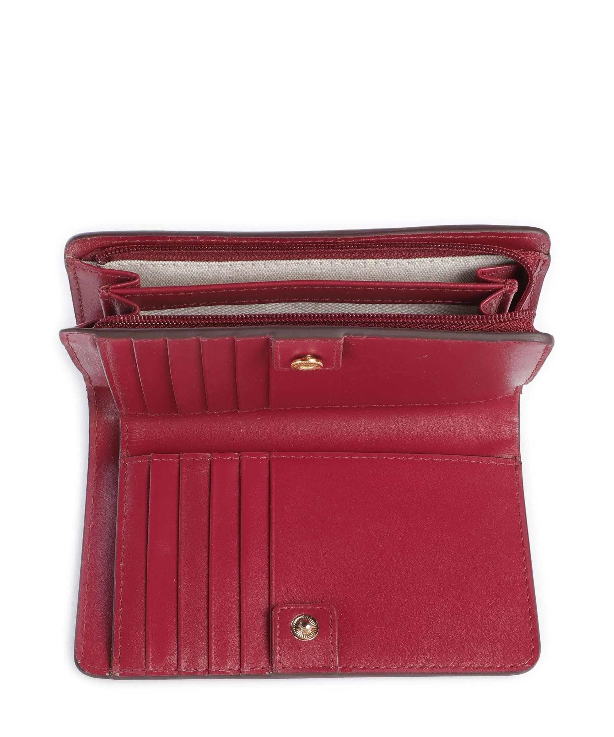  Radley London Heritage Dog Outline Portafoglio pelle di vacchetta finemente grana rosso bordò  