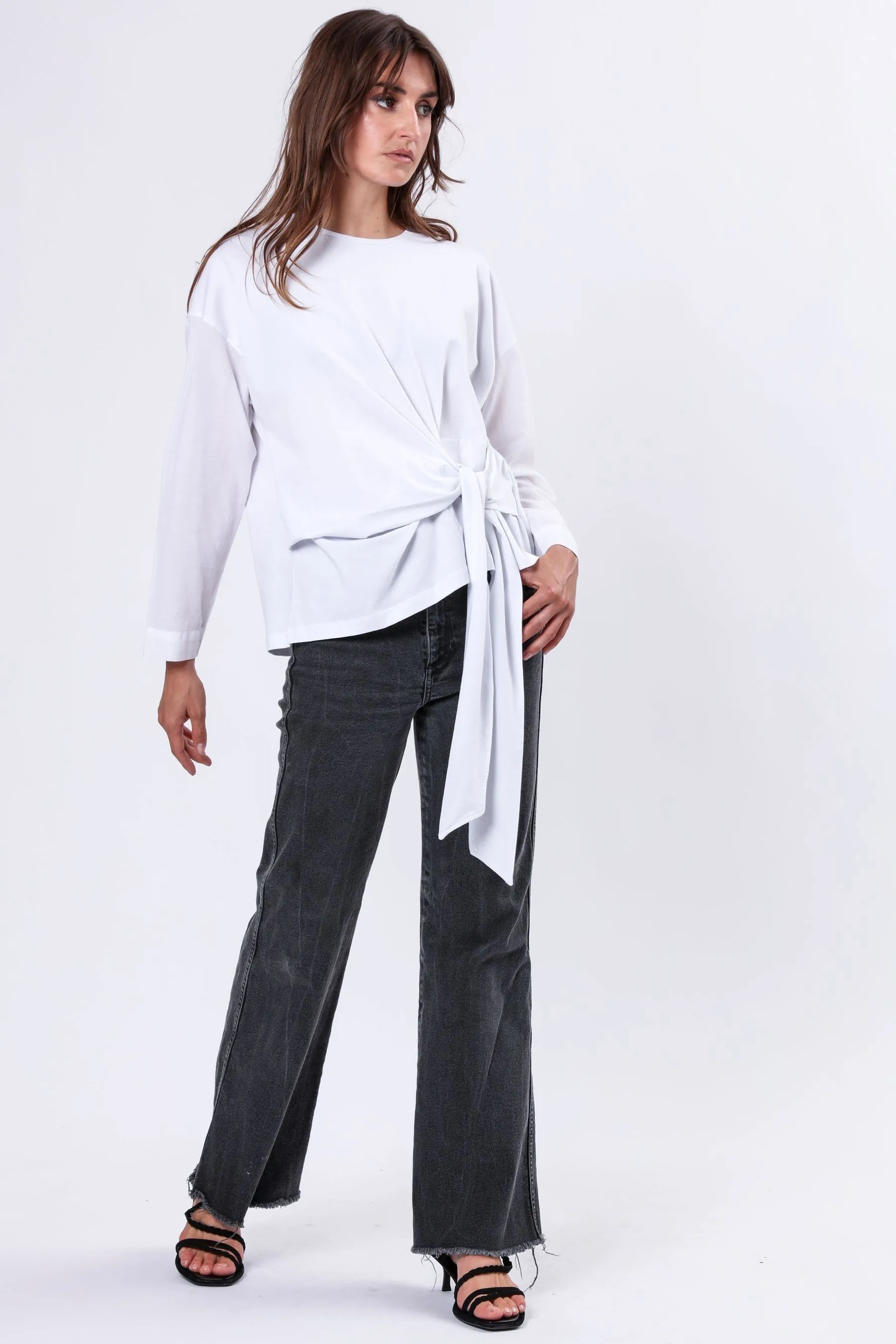 Religion Long Sleeve Jersey Memory Top With Tie Sash And Brading    
