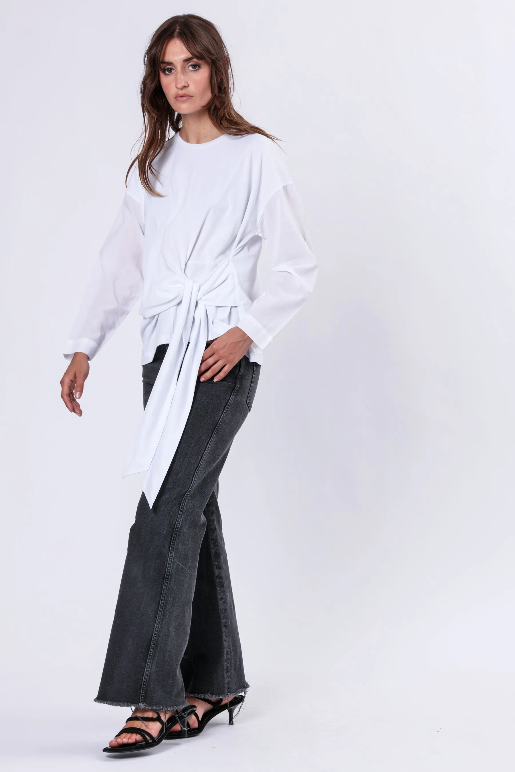 Religion Long Sleeve Jersey Memory Top With Tie Sash And Brading    