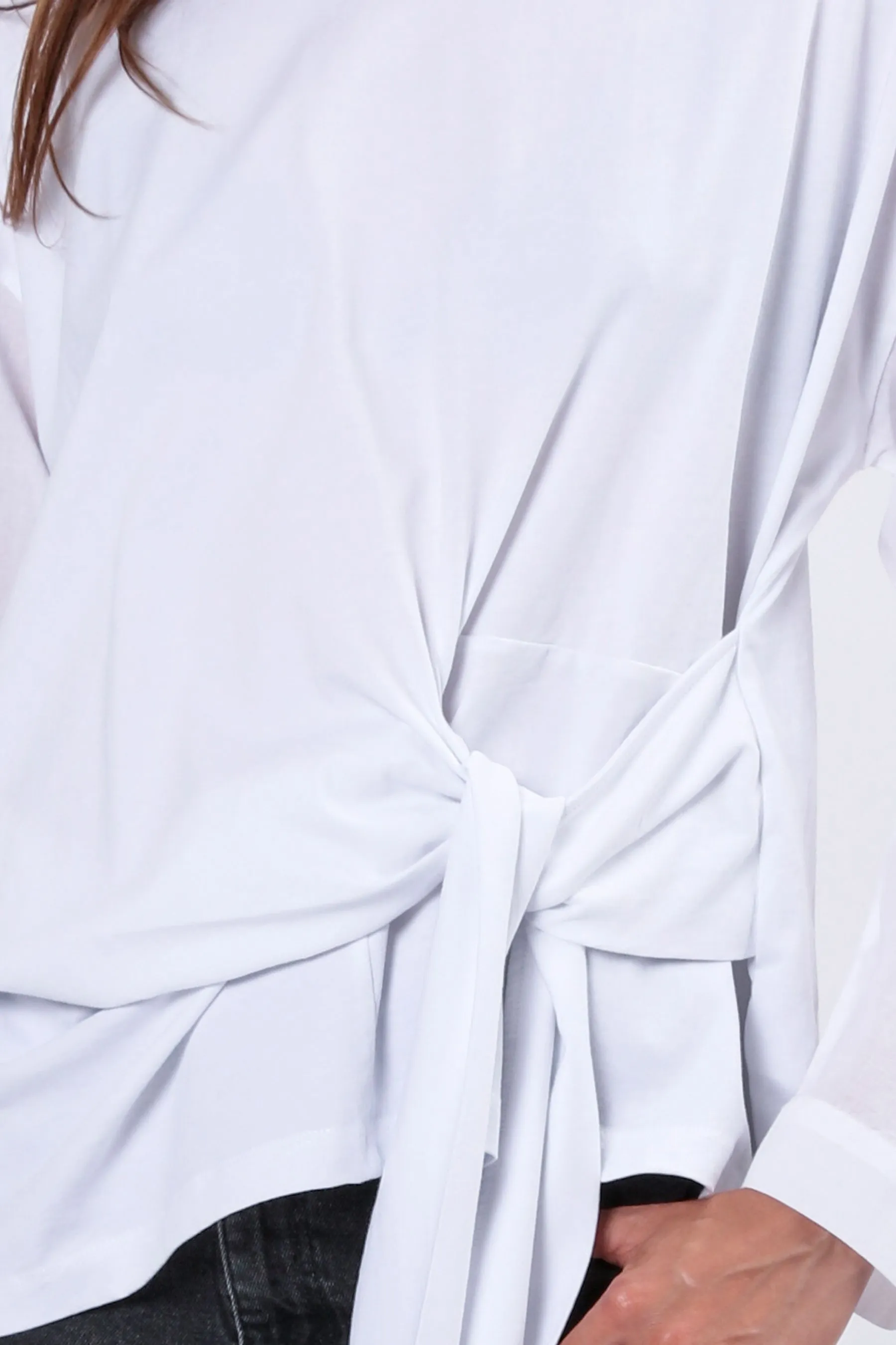 Religion Long Sleeve Jersey Memory Top With Tie Sash And Brading    