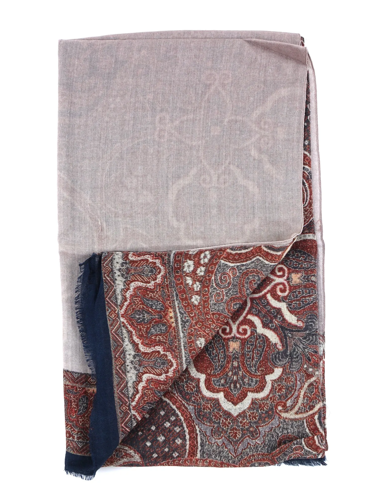 Sciarpa Beige in pura lana stampata BRENDA 