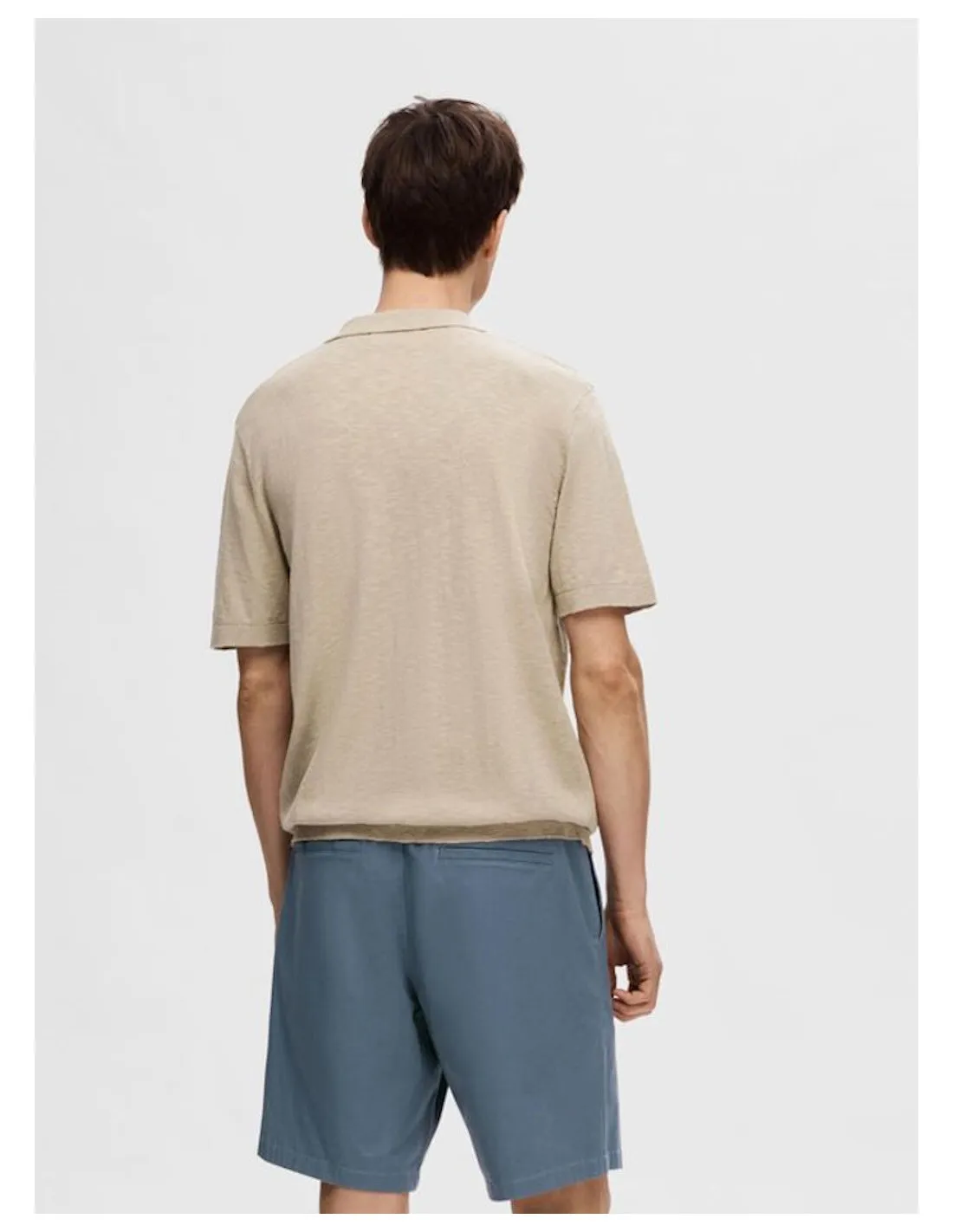 SELECTED PULLOVER UOMO SLHBERG LINEN SS KNIT OPEN 