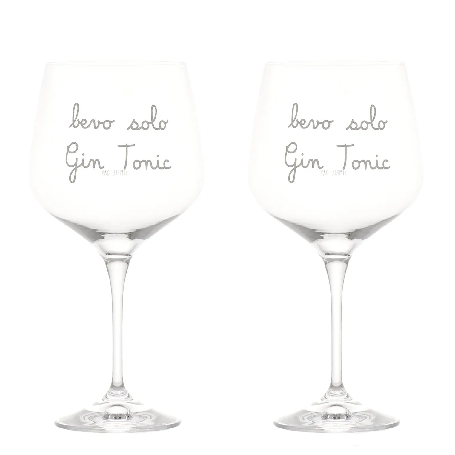Set 2 calici - Bevo solo Gin Tonic