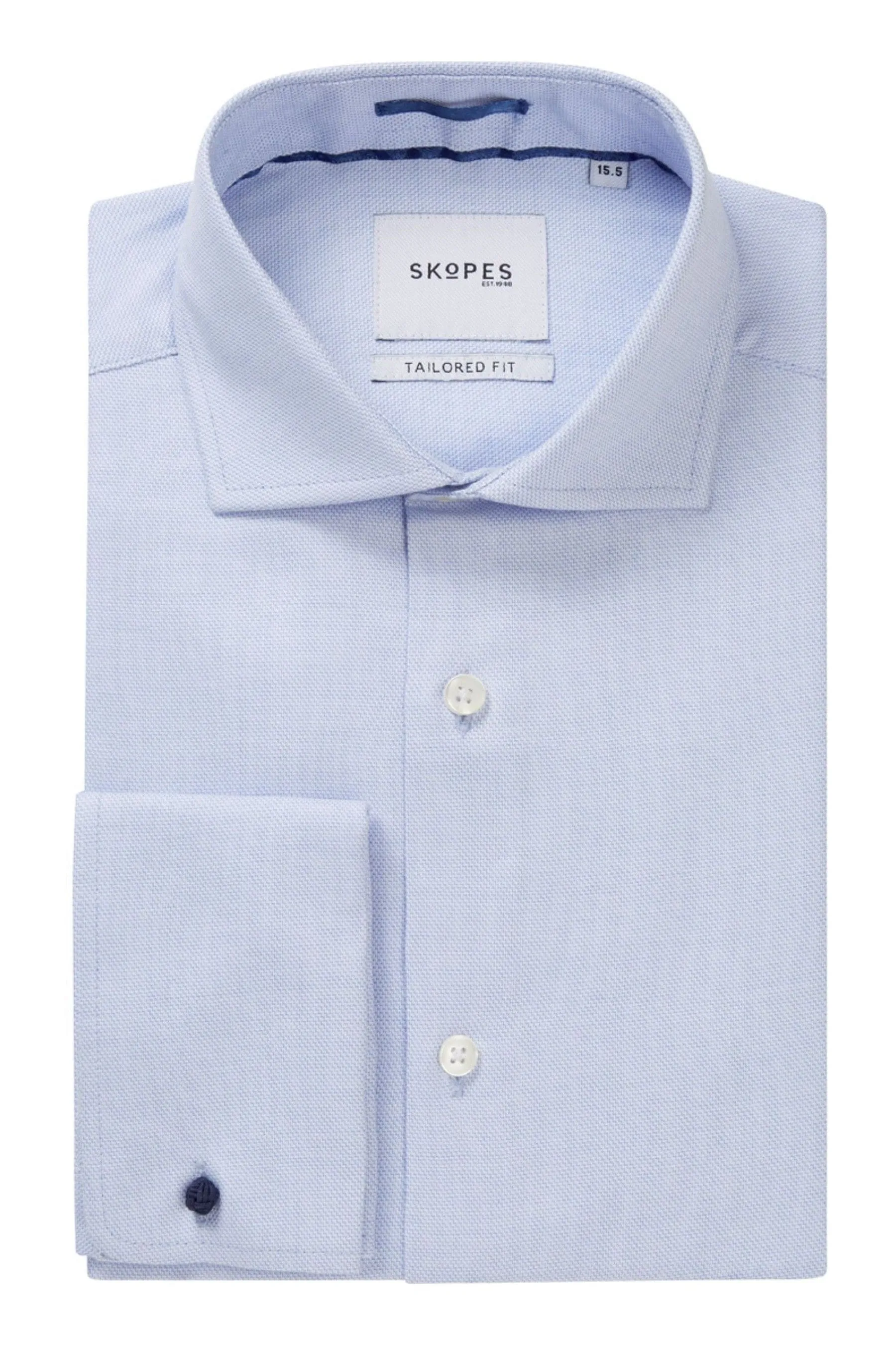 Skopes - Camicia in tessuto a pallini con polsino doppio