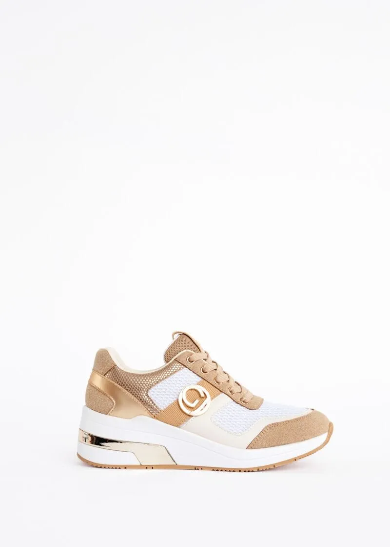 Sneaker da donna in mix materiale