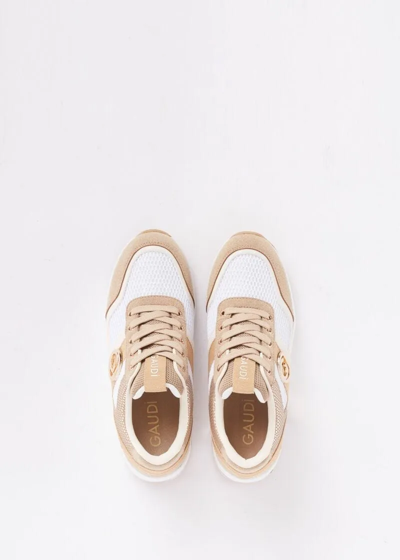 Sneaker da donna in mix materiale