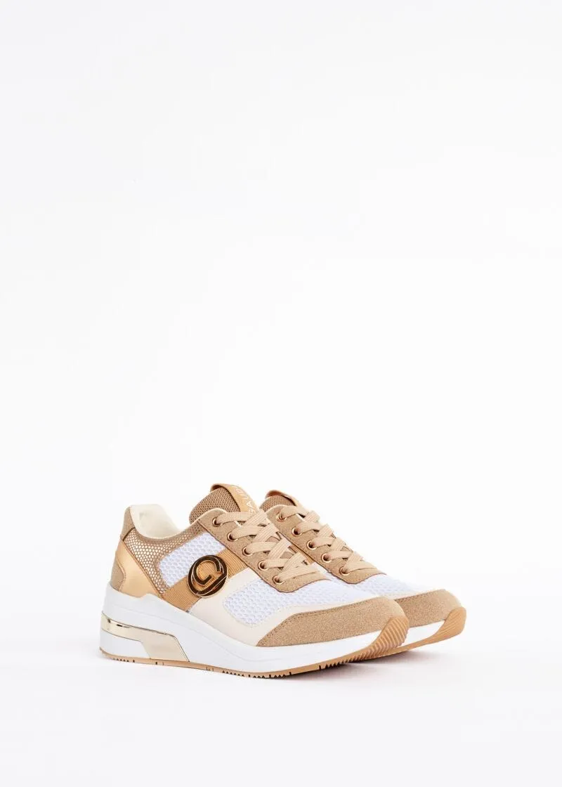 Sneaker da donna in mix materiale