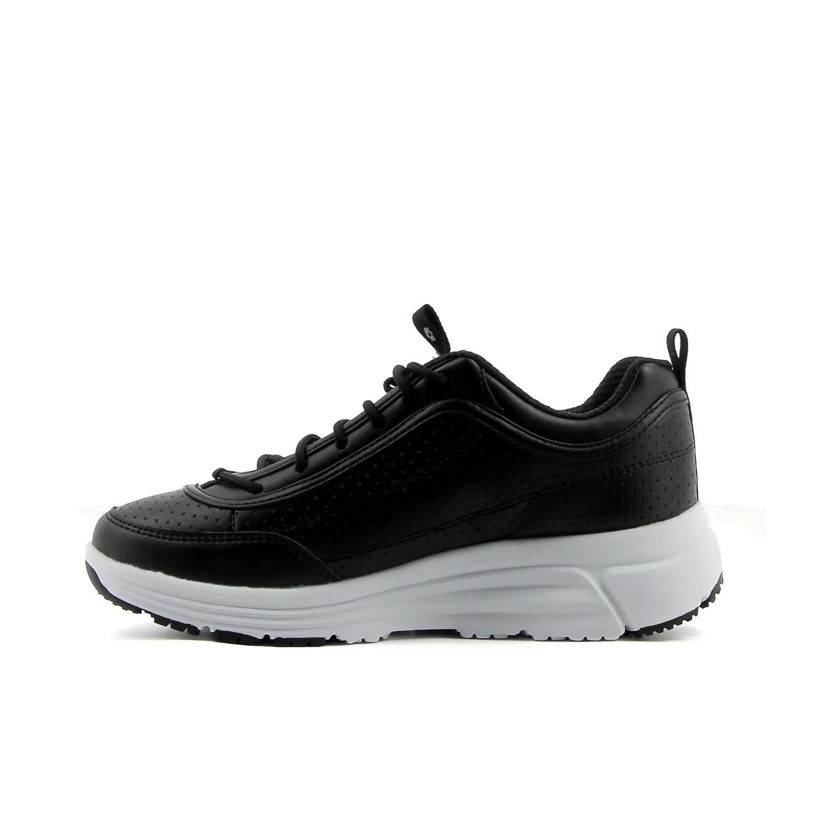 Sneakers da palestra nere donna in pelle con suola alta