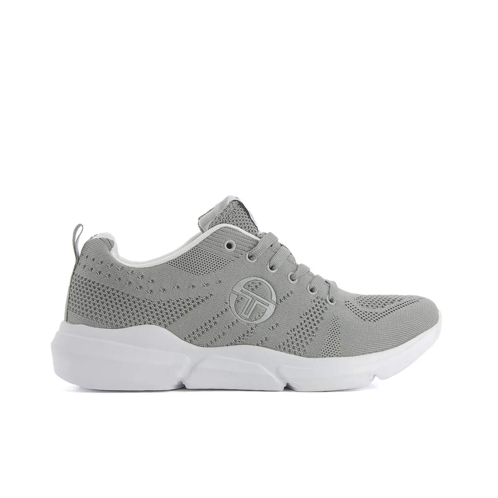 Sneakers uomo da running grigie con suola alta