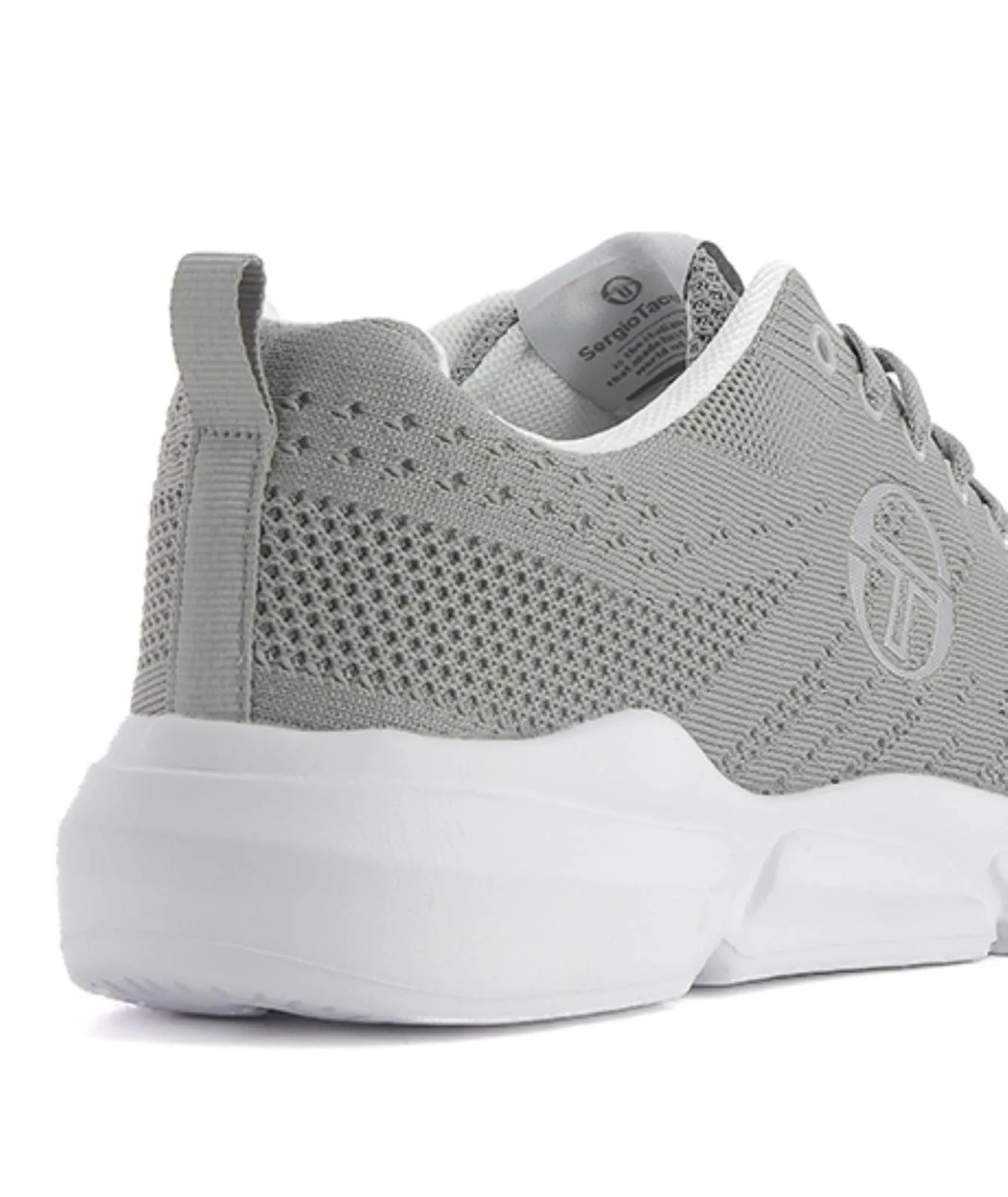 Sneakers uomo da running grigie con suola alta