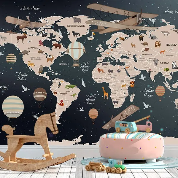 Stelle del mappamondo per bambini - FOTOMURALI