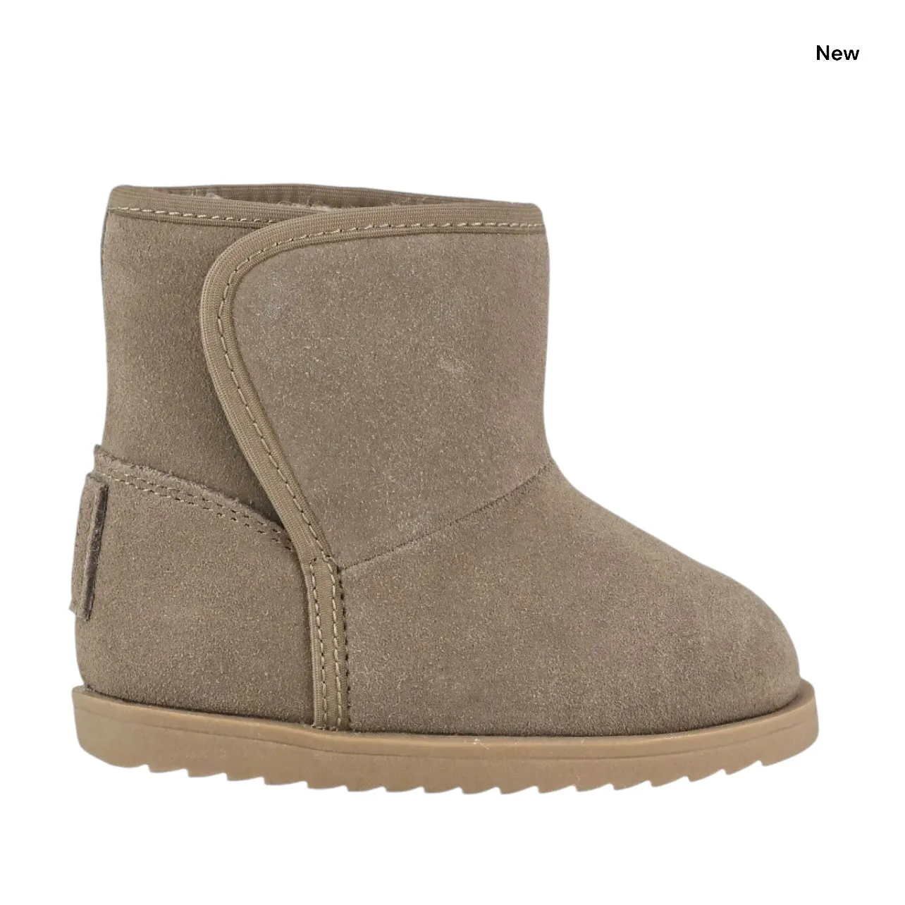 Stivaletto in camoscio taupe per neonati e bambini