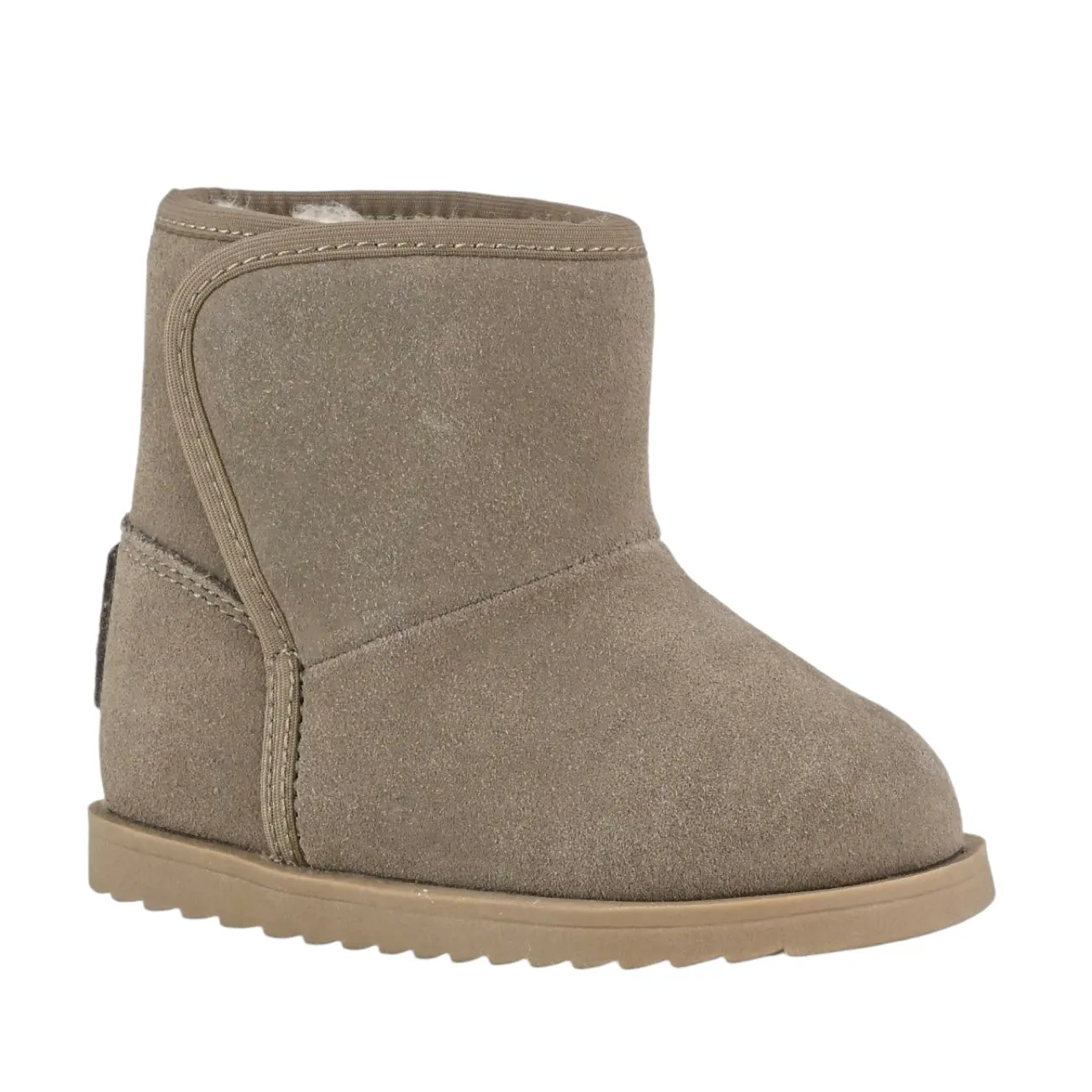 Stivaletto in camoscio taupe per neonati e bambini