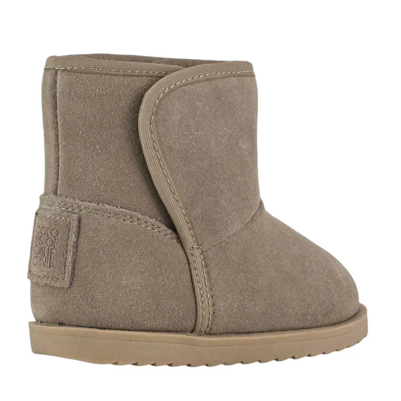 Stivaletto in camoscio taupe per neonati e bambini