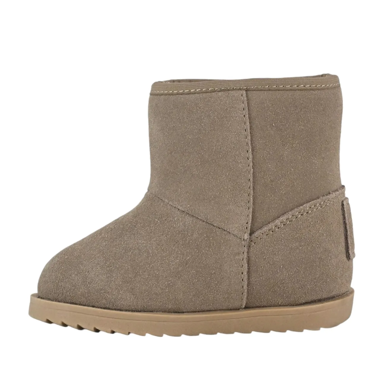 Stivaletto in camoscio taupe per neonati e bambini