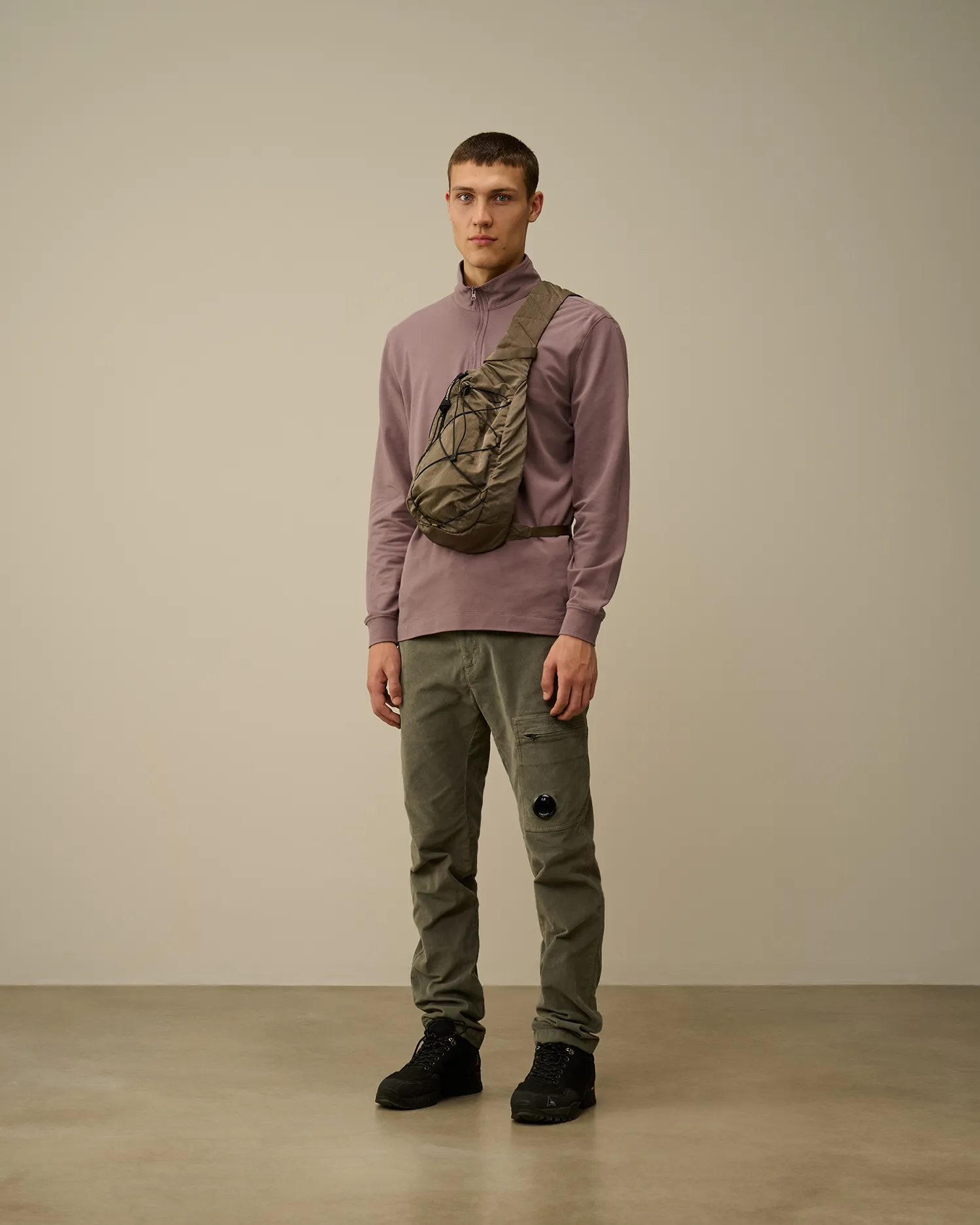 Stretch Piquet Longsleeve Zipped Polo