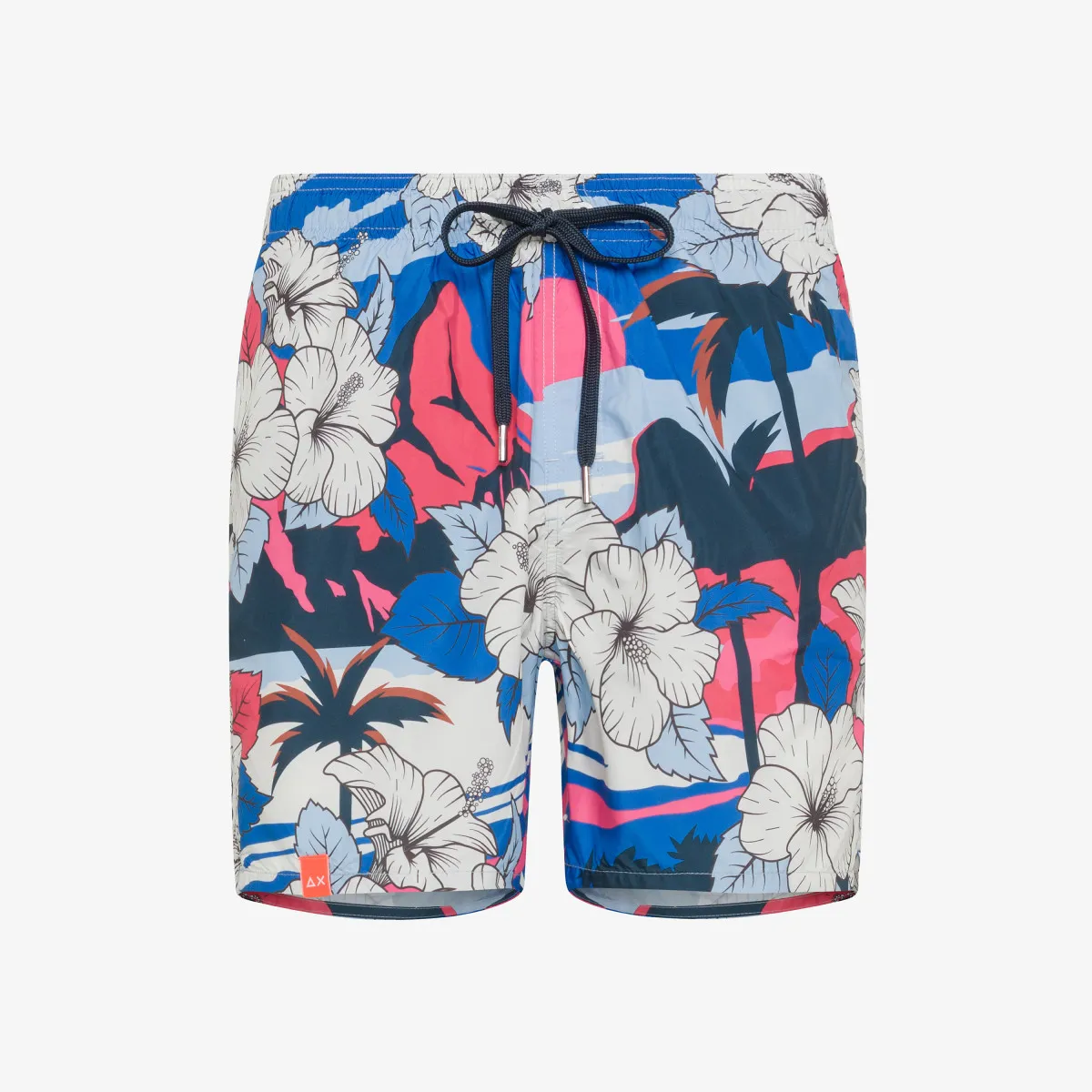 SWIM PANT HAWAII PRINT AZZURRO/ROSSO