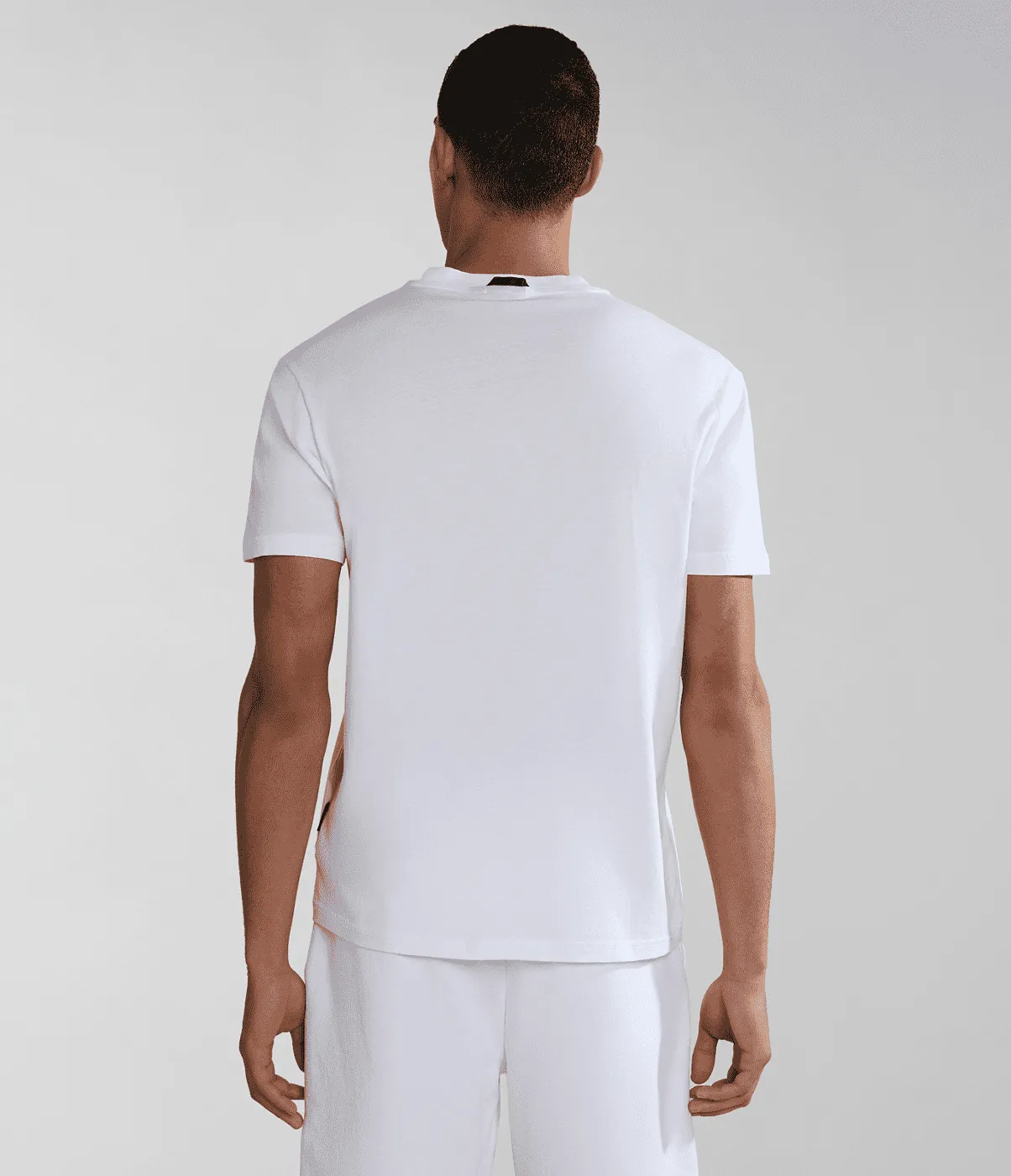 T-SHIRT A MANICA CORTA DA UOMO NAPAPIJRI S-BOLLO 1 BRIGHT WHITE NP0A4H9K 002