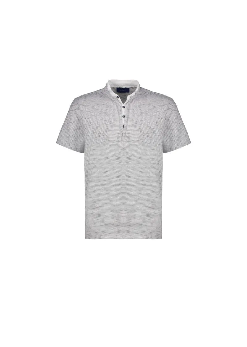 T-shirt a righe con bottoni