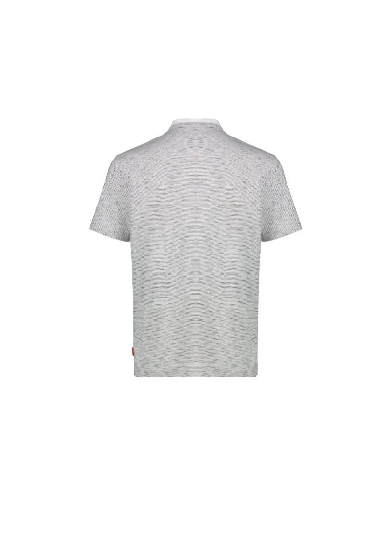 T-shirt a righe con bottoni