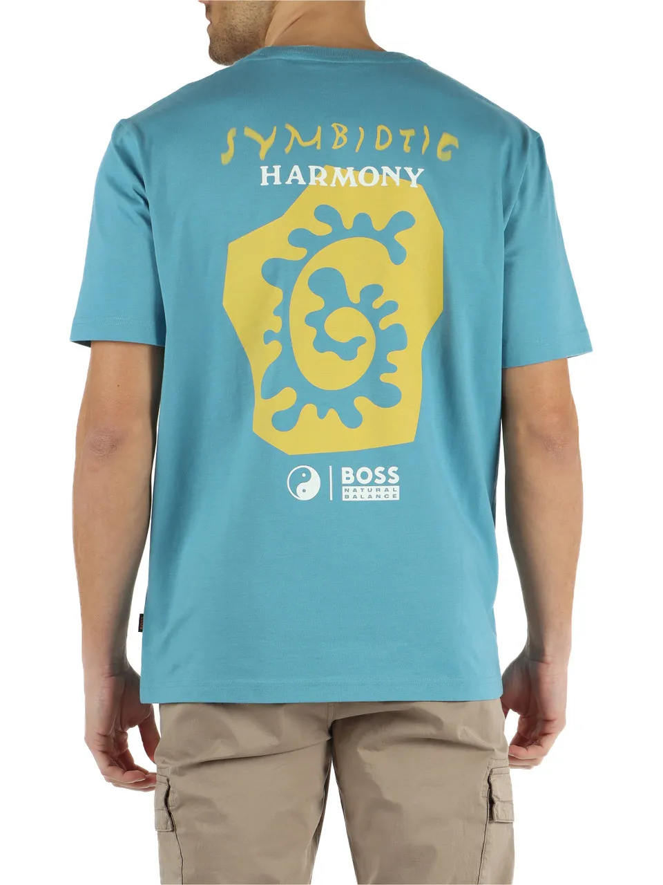 T-shirt in cotone con stampa posteriore
