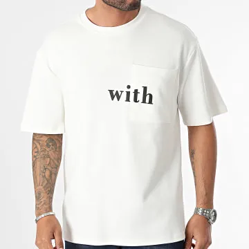 T-shirt oversize con tasca bianca