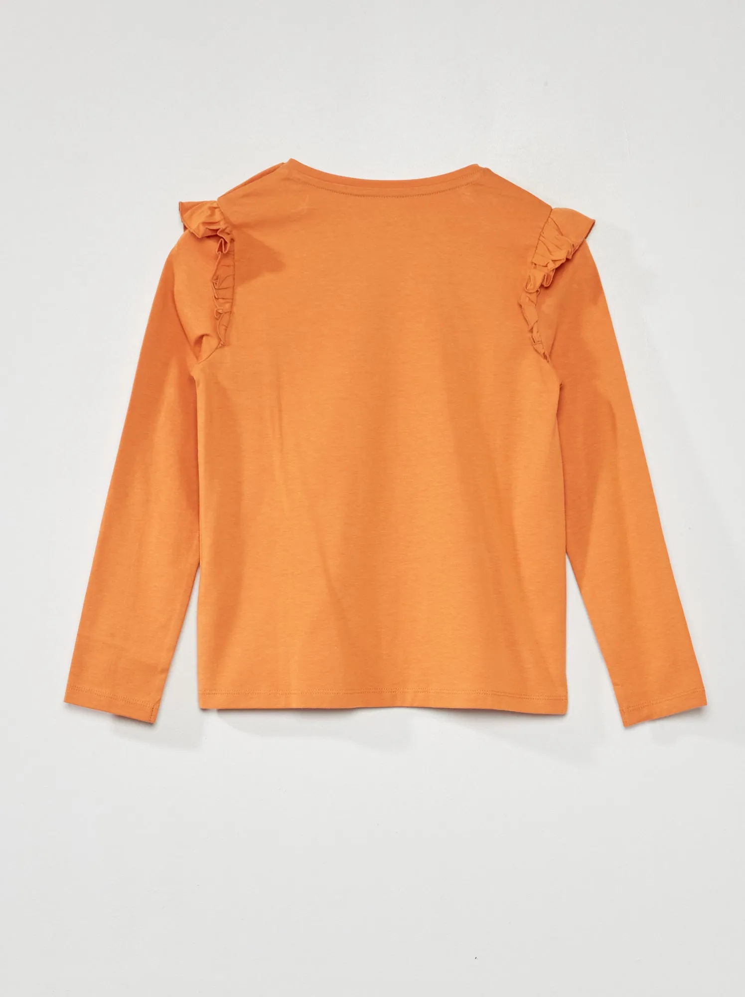 T-shirt 'Disney' maniche lunghe con volant - BIANCO