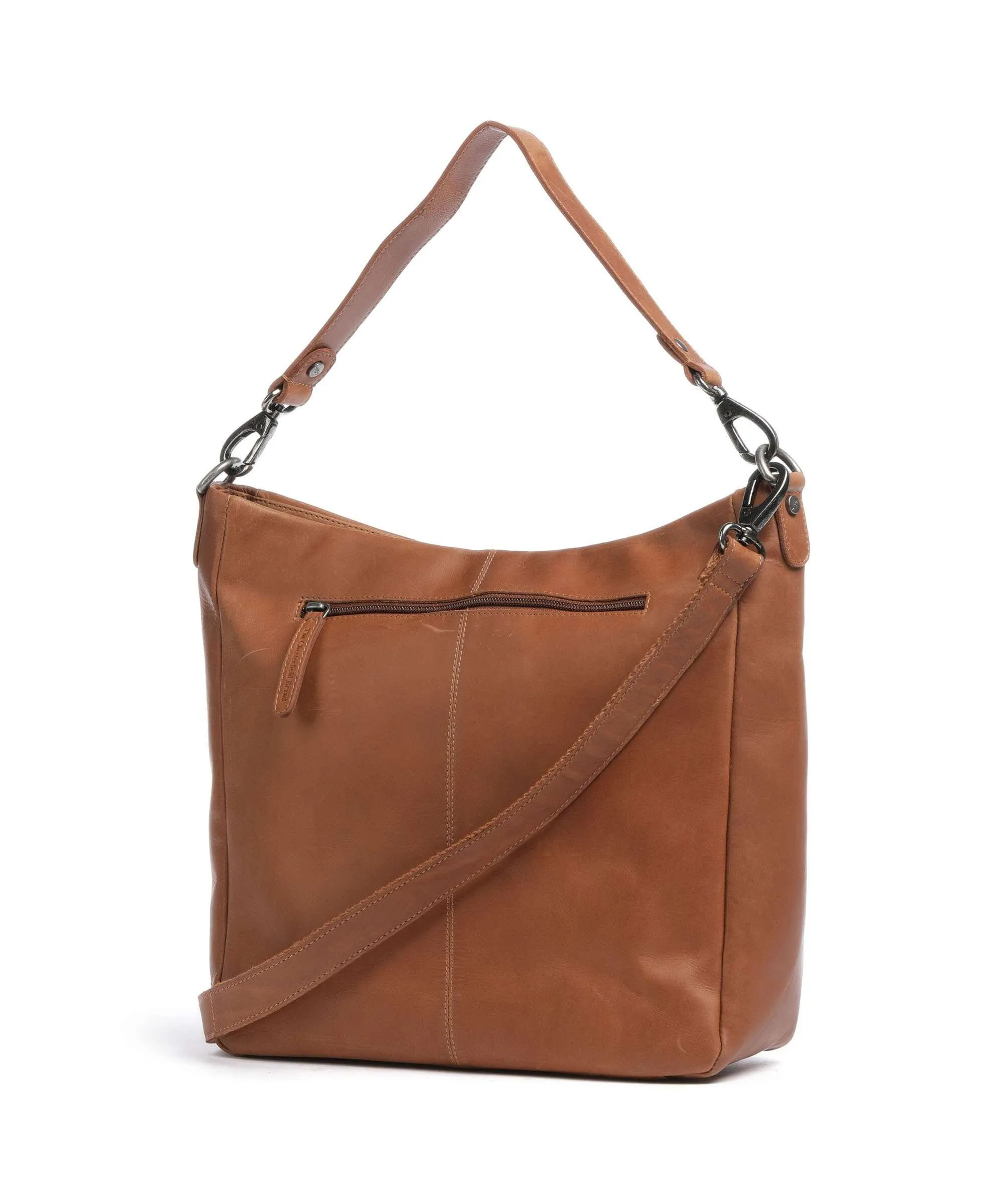  The Chesterfield Brand Cow Wax Pull Up Regina Borsa hobo pelle a grana fine cognac  