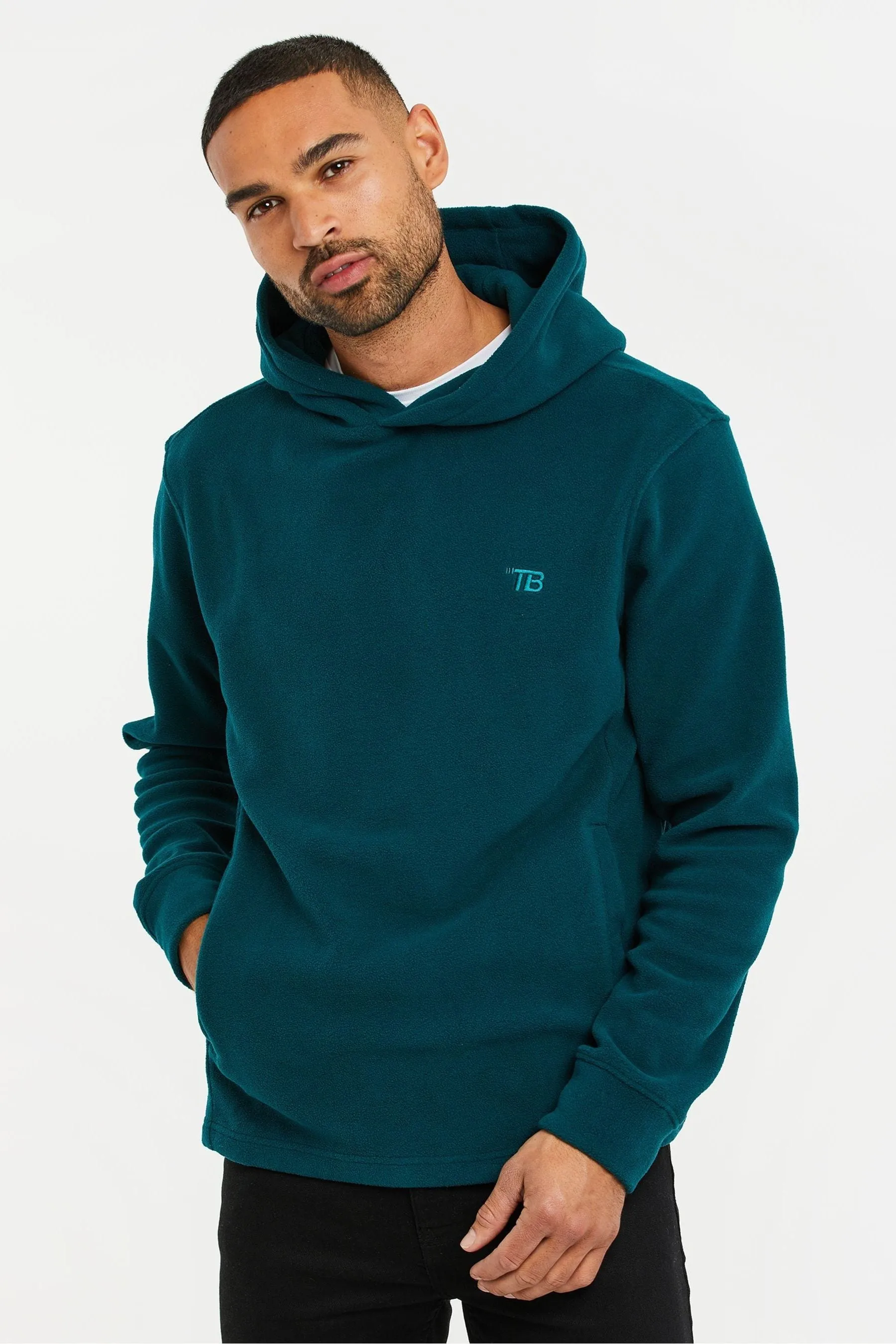 Threadbare - Felpa in micro pile con cappuccio