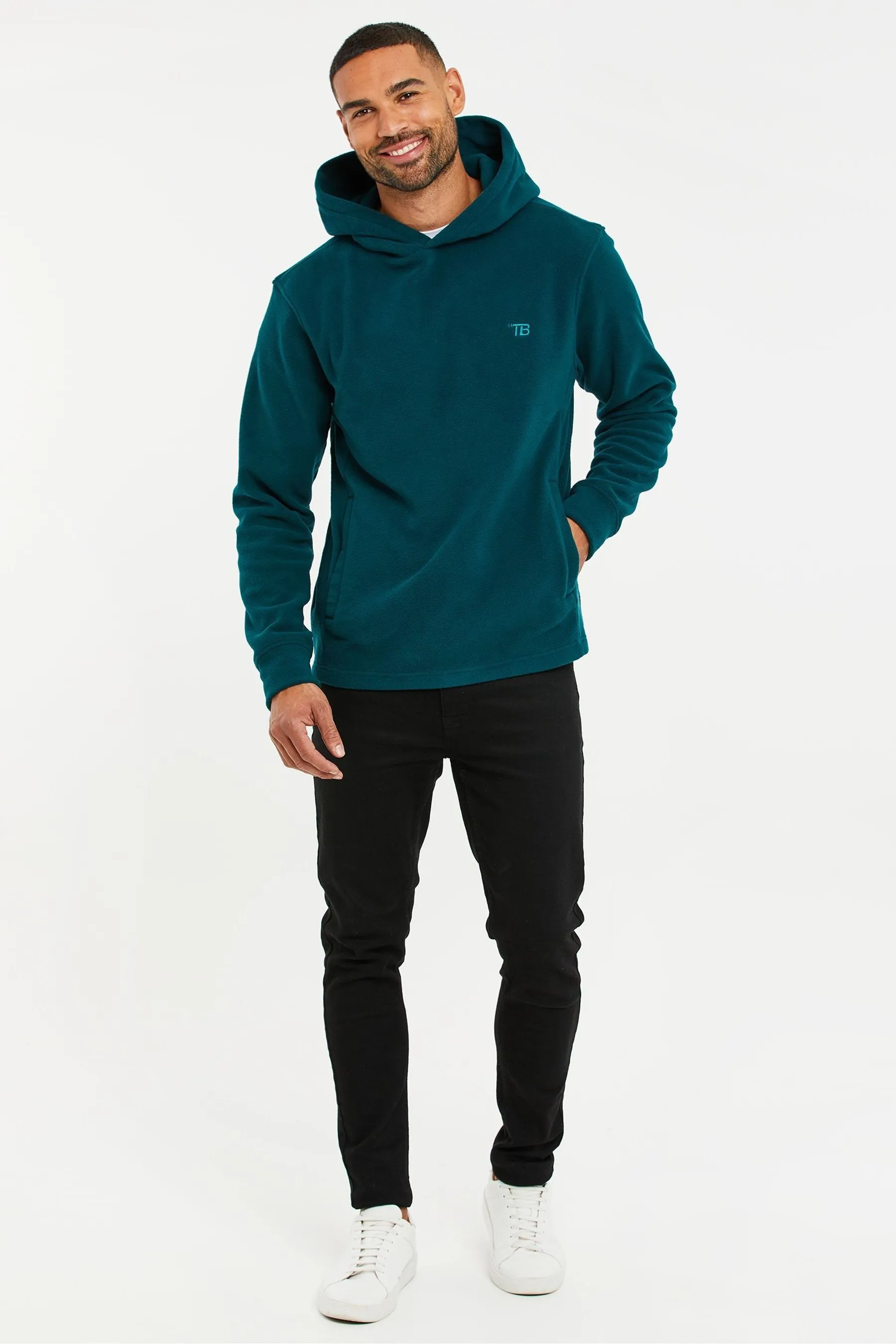 Threadbare - Felpa in micro pile con cappuccio