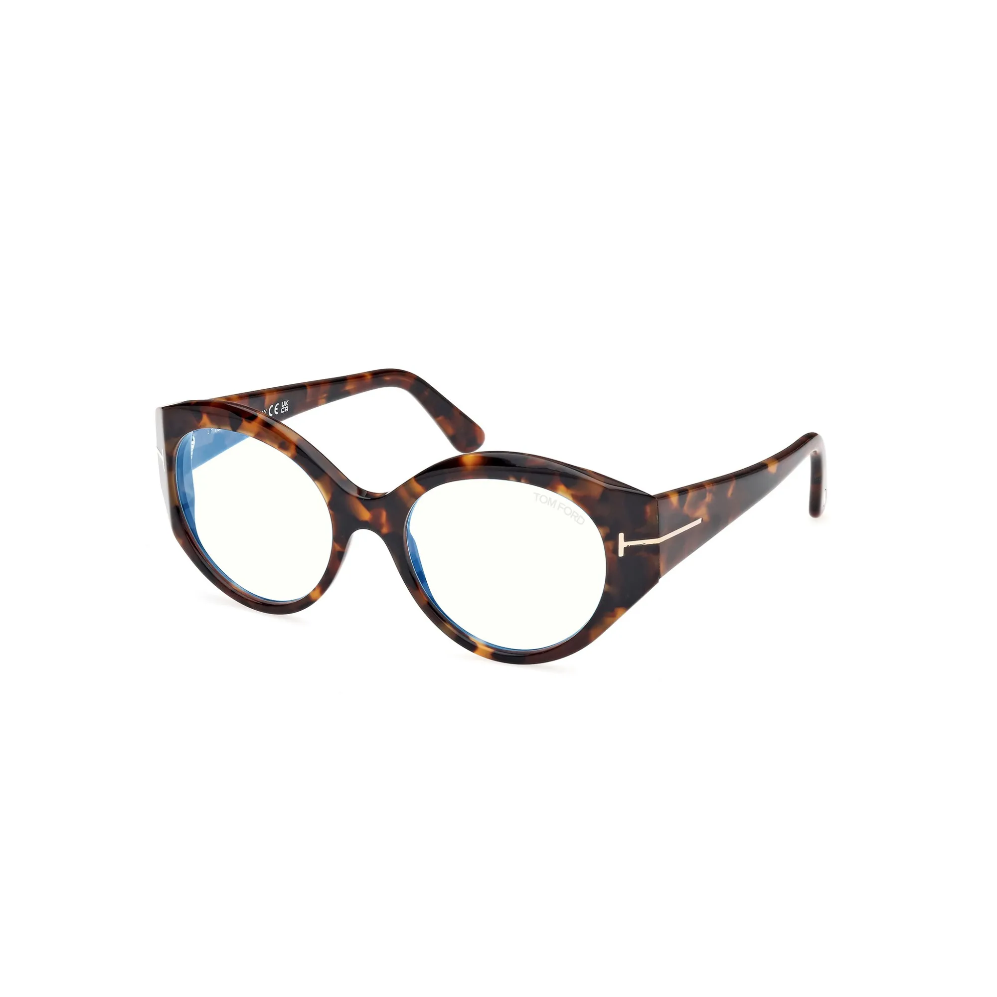   Tom Ford FT 5950-B Blue Block 052  Avana Scura | Occhiale Da Vista Donna 