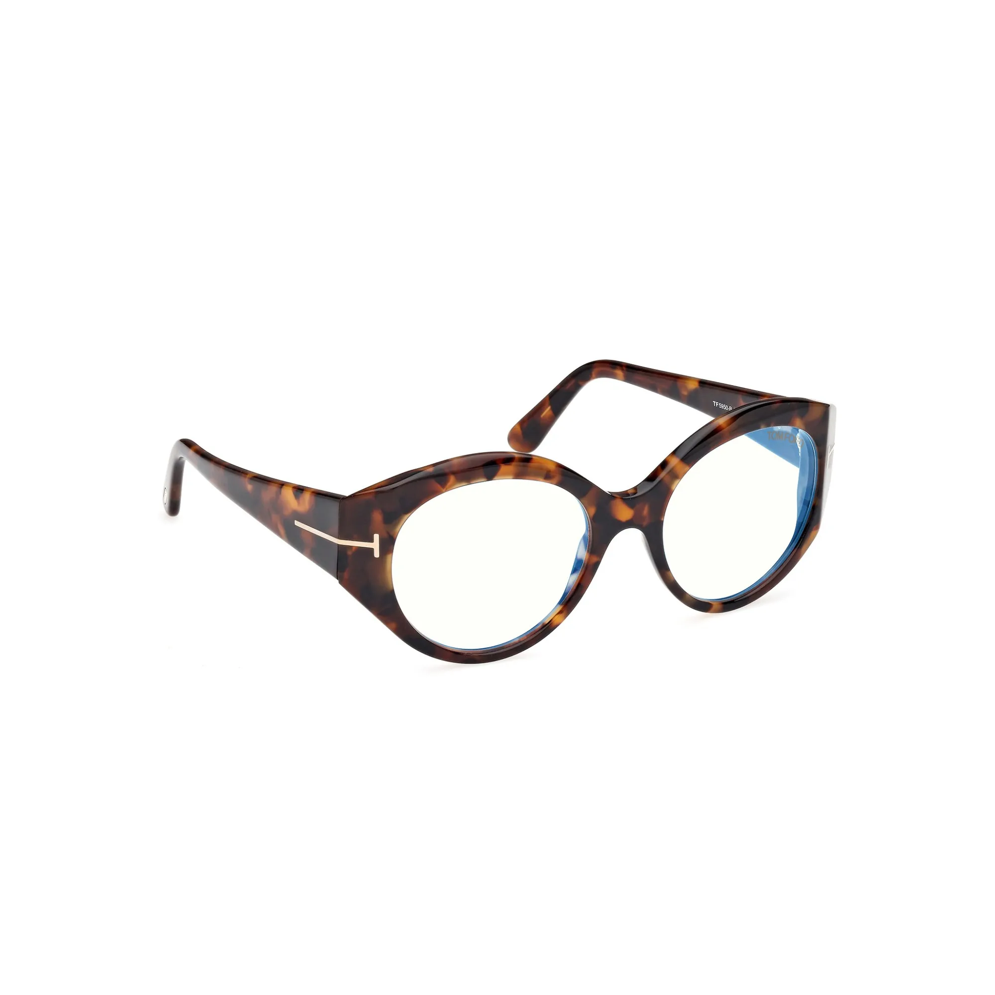   Tom Ford FT 5950-B Blue Block 052  Avana Scura | Occhiale Da Vista Donna 