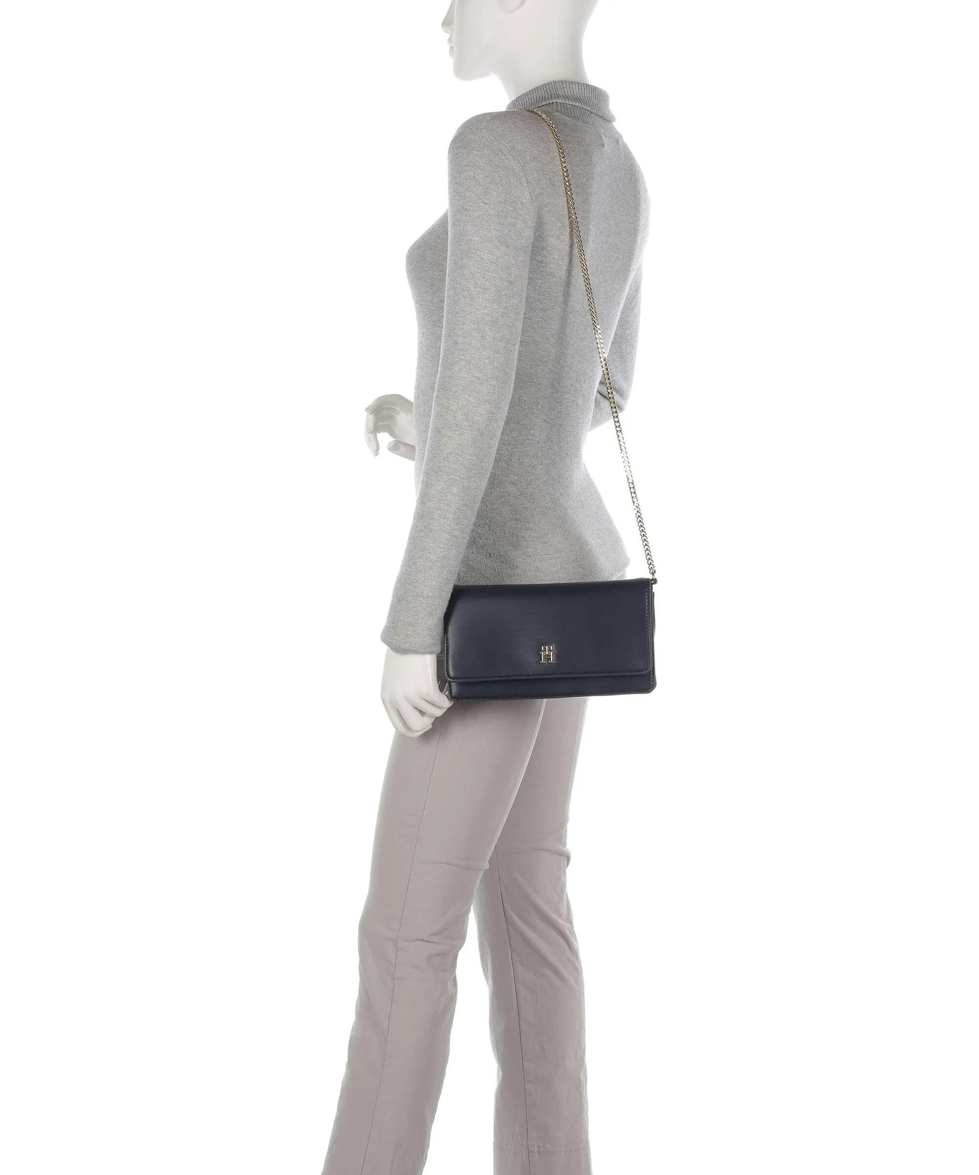  Tommy Hilfiger TH Refined Borsa a tracolla pelle sintetica navy  