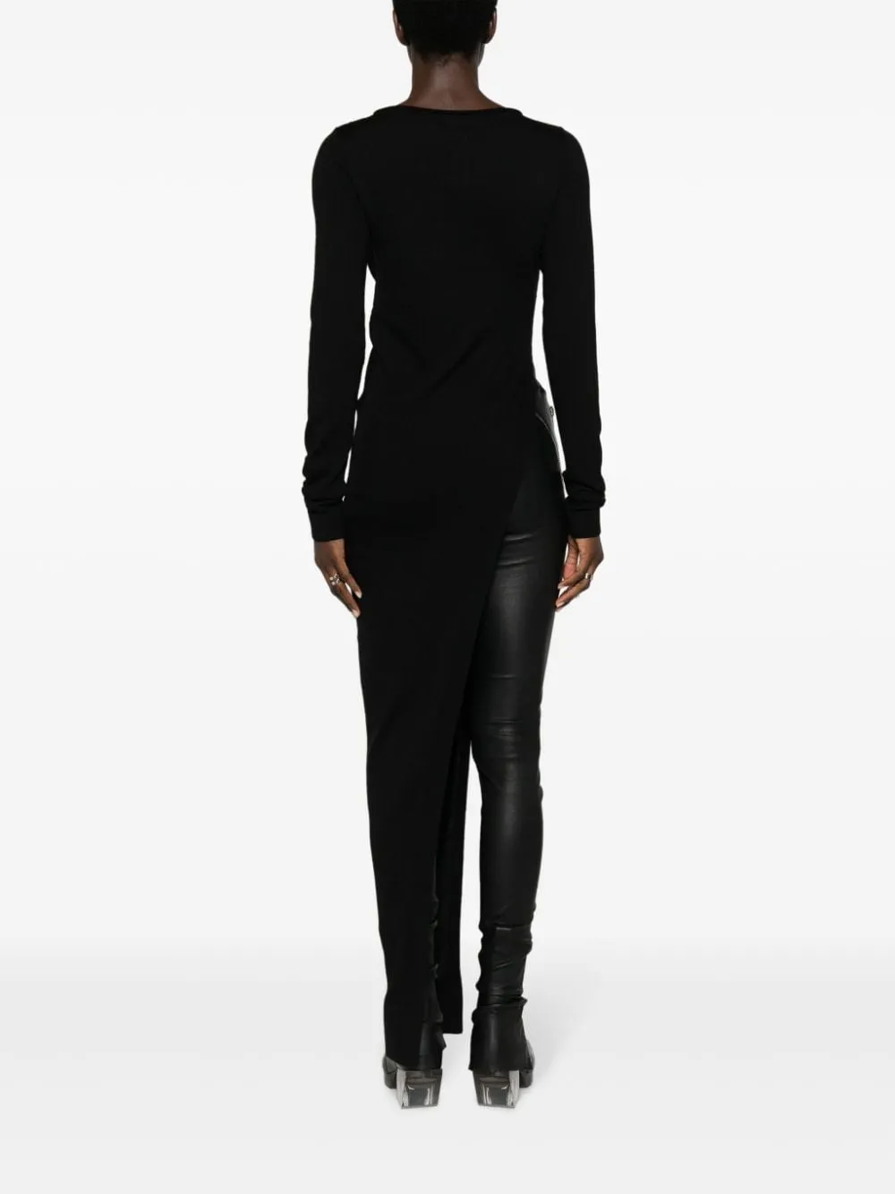 Top luno in maglia in nero - donna