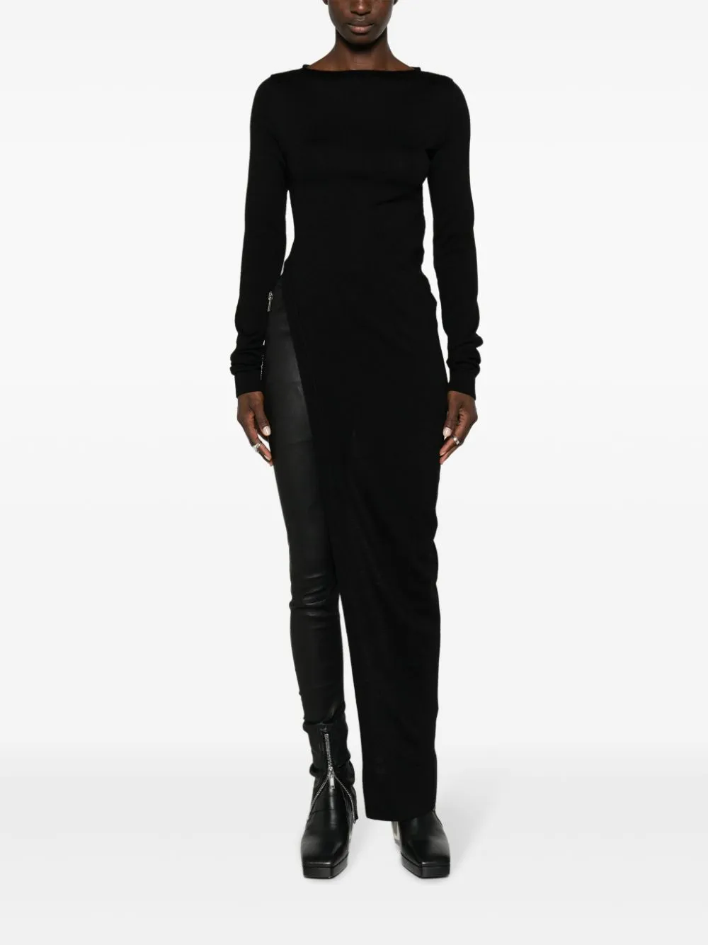 Top luno in maglia in nero - donna
