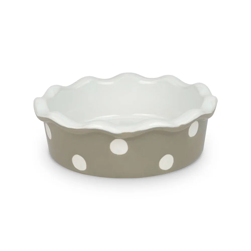 Tortiera in ceramica piccola Isabelle Rose in pois per dolci  12cm h 4cm 5029