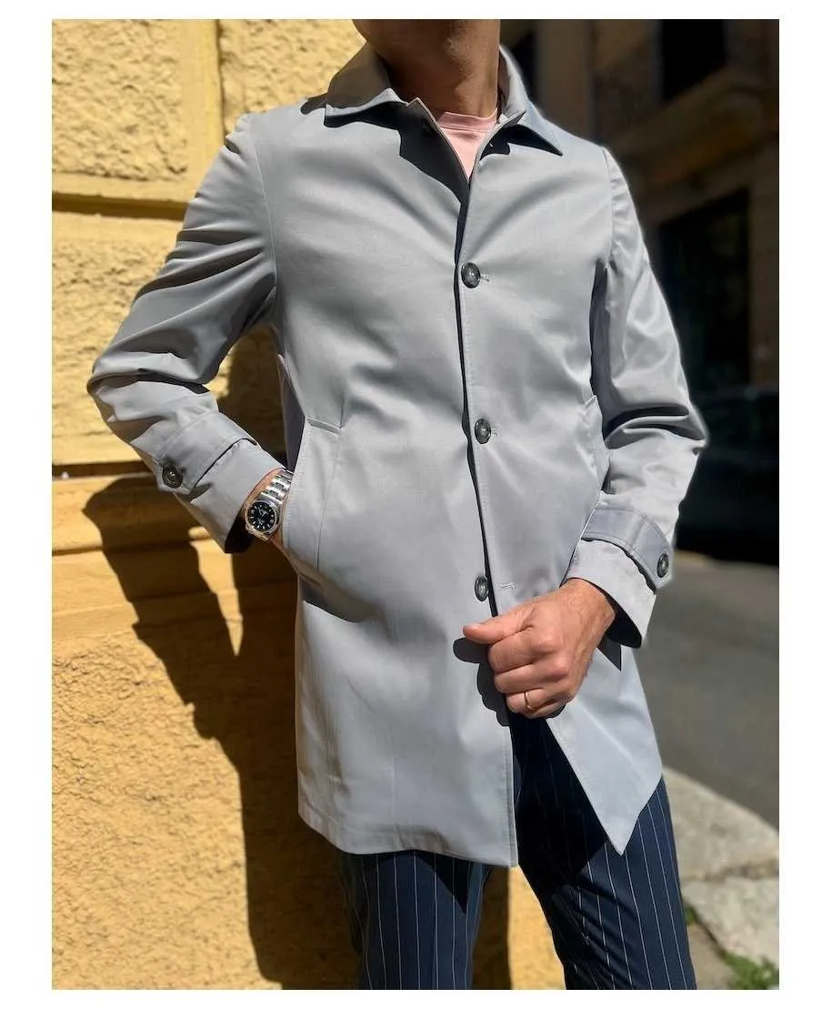 Trench uomo primaverile - Grigio
