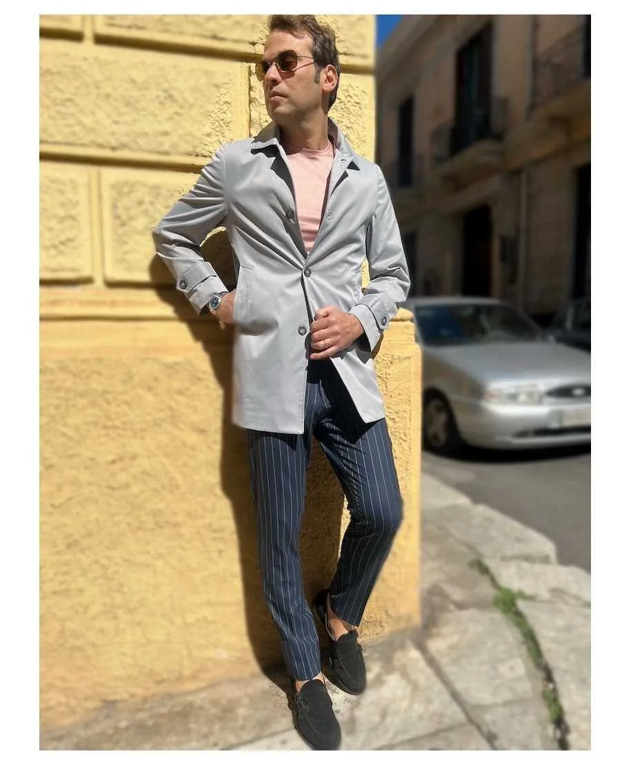 Trench uomo primaverile - Grigio
